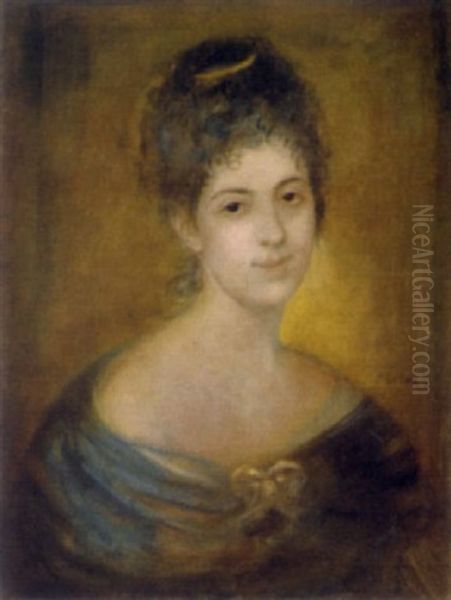 Maria Grafin Donhoff, Spatere Furstin Von Bulow Oil Painting by Franz Seraph von Lenbach