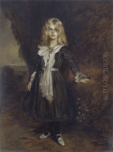 Marion Von Lenbach, Portrait Der Tochter Des Kunstlers Oil Painting by Franz Seraph von Lenbach