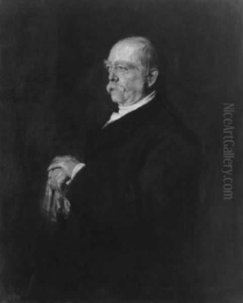 Bildnis Des Reichskanzlers Otto Furst Von Bismarck Oil Painting by Franz Seraph von Lenbach