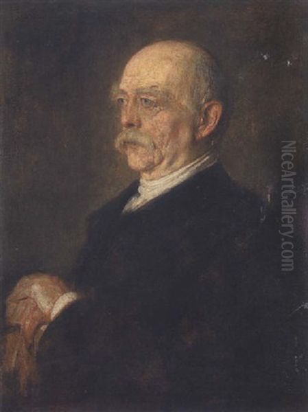 Otto Furst Von Bismarck-schonhausen Oil Painting by Franz Seraph von Lenbach