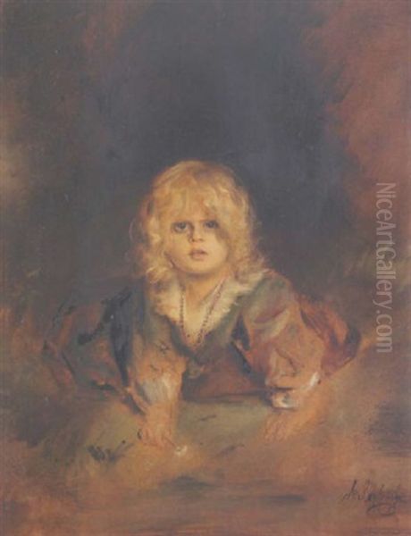 Marion Lenbach Oil Painting by Franz Seraph von Lenbach