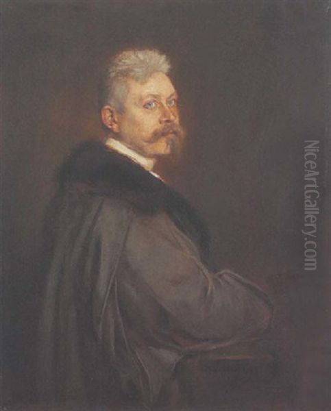 Gabriel Von Seidl (?) Oil Painting by Franz Seraph von Lenbach