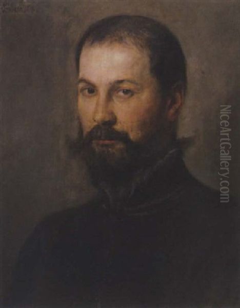 Portrait Eines Mannes Mit Bart Oil Painting by Franz Seraph von Lenbach