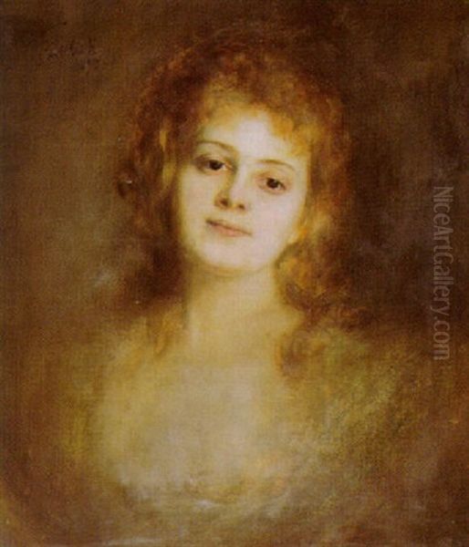 Portrait Einer Dame Oil Painting by Franz Seraph von Lenbach