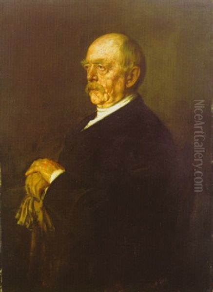 Otto Furst Von Bismark Oil Painting by Franz Seraph von Lenbach