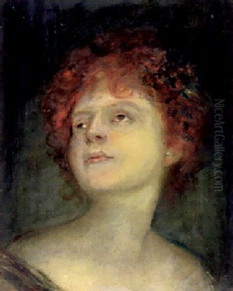 Portrat Einer Jungen Frau Oil Painting by Franz Seraph von Lenbach