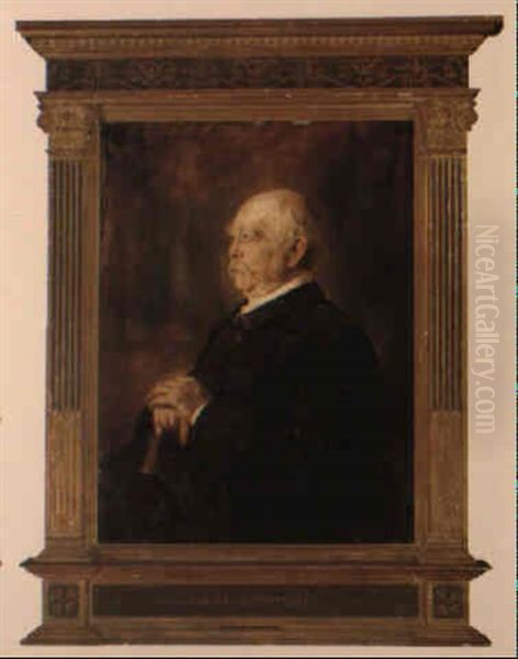 Otto Von Bismarck Oil Painting by Franz Seraph von Lenbach