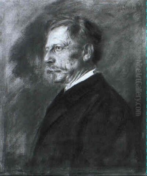 Anton Seidl (1844-1898) Oil Painting by Franz Seraph von Lenbach