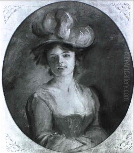 Ilse Stegmann (grafin Seilern) Oil Painting by Franz Seraph von Lenbach