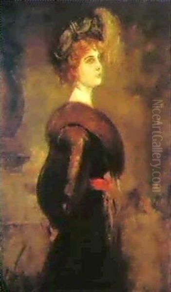 Lily Merk Oil Painting by Franz Seraph von Lenbach