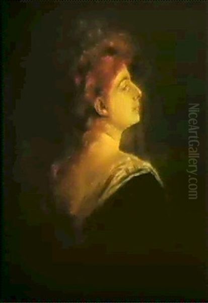 Lily Merk Oil Painting by Franz Seraph von Lenbach