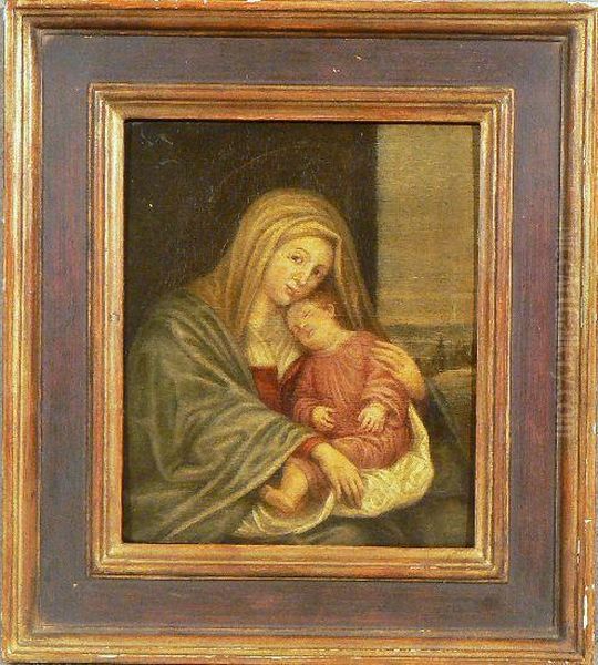 Madonna Con Bambino Oil Painting by Giovan Francesco Bembo