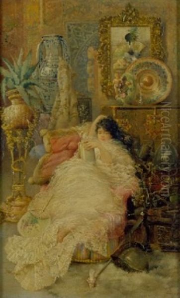 In The Boudoir Oil Painting by Horacio Lengo y Martinez