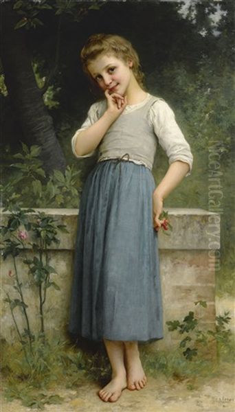 Young Girl With Cherries Oil Painting by Charles Amable Lenoir