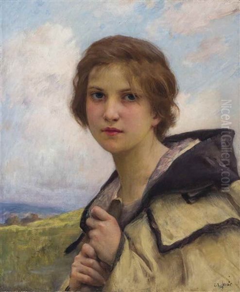 The Shepherdess Oil Painting by Charles Amable Lenoir