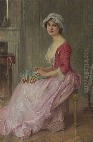 The Lace Maker Oil Painting by Charles Amable Lenoir