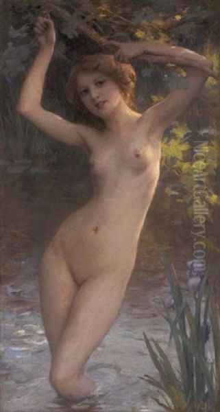 A Morning Swim Oil Painting by Charles Amable Lenoir