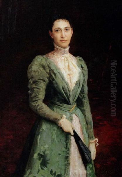 Portrait Of Elizabeth Gardner Bouguereau by Charles Amable Lenoir