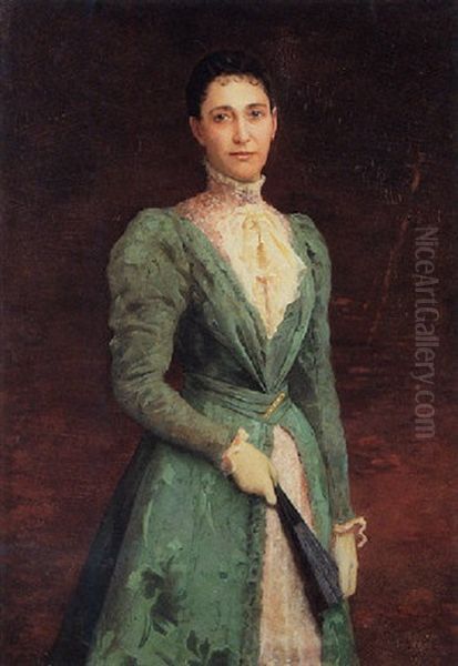 Portrait Of Elizabeth Gardner Bouguereau Oil Painting by Charles Amable Lenoir