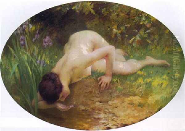 The Bather Oil Painting by Charles Amable Lenoir