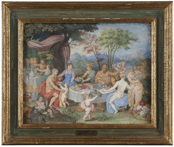 Springtime Feast With Figures Oil Painting by Bernard (Goupy) Lens III