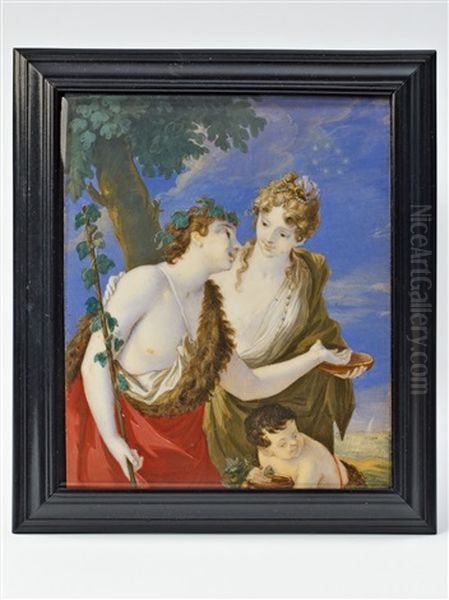 Bacchus Und Ariadne Oil Painting by Bernard (Goupy) Lens III