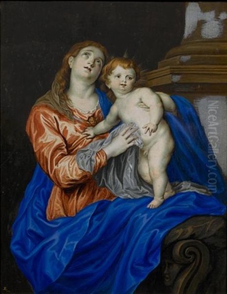 The Madonna And Child Oil Painting by Bernard (Goupy) Lens III