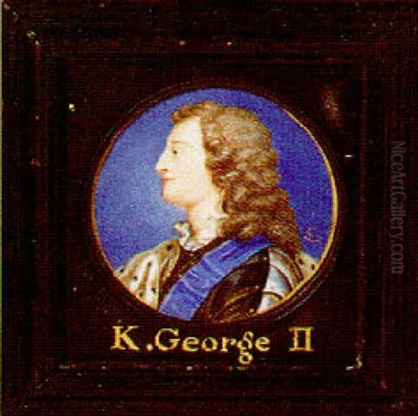 King George Ii Oil Painting by Bernard (Goupy) Lens III