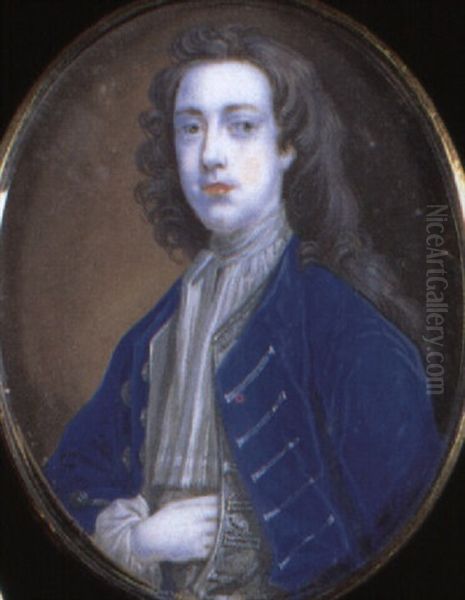 Portrait Of A Gentleman (the Earl Of Rockingham?) Oil Painting by Bernard (Goupy) Lens III