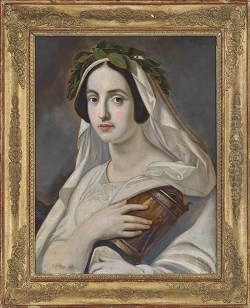 A Bacchanalian Maiden Oil Painting by Georg Friedrich Christoph Lenthe