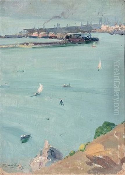 Porto Di Savona Oil Painting by Rocco Lentini