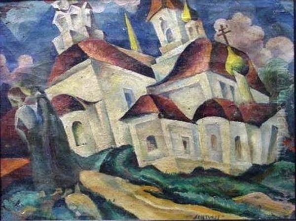 La Minque Animee A Ostende Oil Painting by Aristarkh Vasilevich Lentulov