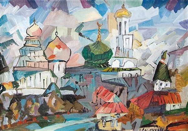 Paesaggio Oil Painting by Aristarkh Vasilevich Lentulov