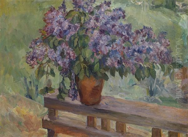 Still Life With Lilacs Oil Painting by Aristarkh Vasilevich Lentulov