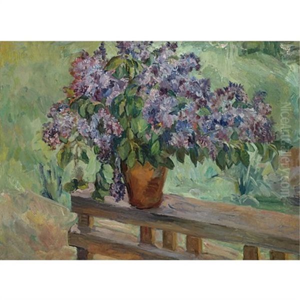 Still Life With Flowers Oil Painting by Aristarkh Vasilevich Lentulov