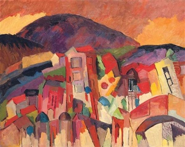 Kislovodsk (from Kislovodsk Series) Oil Painting by Aristarkh Vasilevich Lentulov