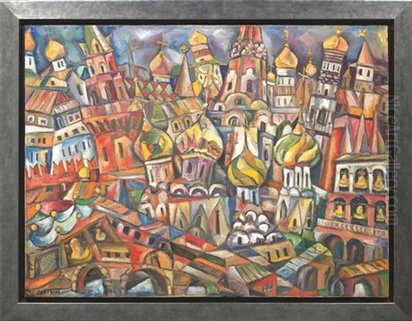 Moskau Oil Painting by Aristarkh Vasilevich Lentulov