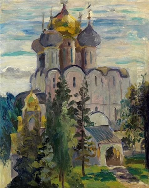 Church In Autumn Oil Painting by Aristarkh Vasilevich Lentulov