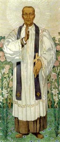 Heiliger Im Blumengarten Oil Painting by Maximilian Lenz