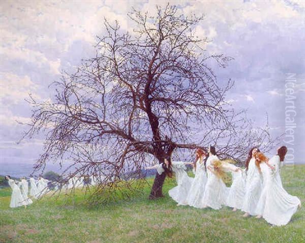 The Dancers Oil Painting by Maximilian Lenz