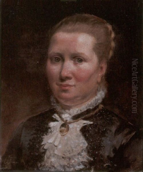 Retrato De Dama Oil Painting by Ignacio de Leon Escosura