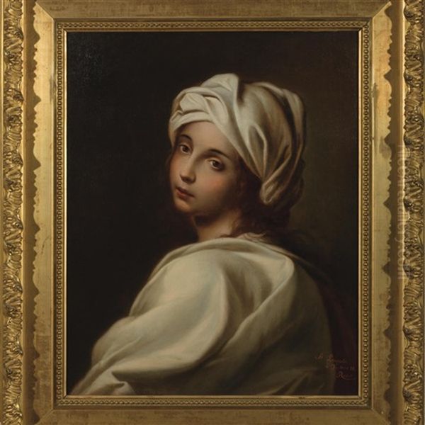 Portrait Of Beatrice Cenci (after Guido Reni) Oil Painting by Achille Leonardi