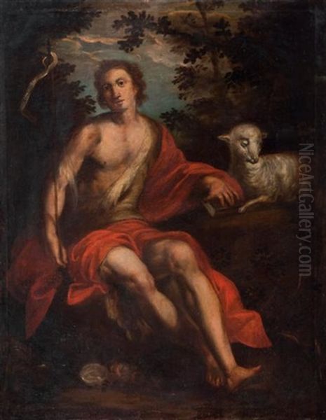 Saint Jean-baptiste Oil Painting by Jose (Jusepe) Leonardo de Chavier