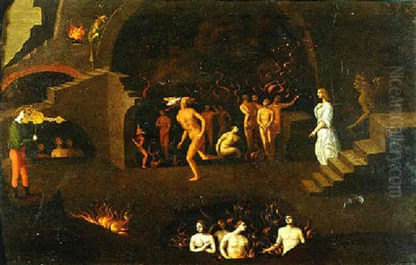 Orpheus In Hell Oil Painting by Lorenzo Leonbruno