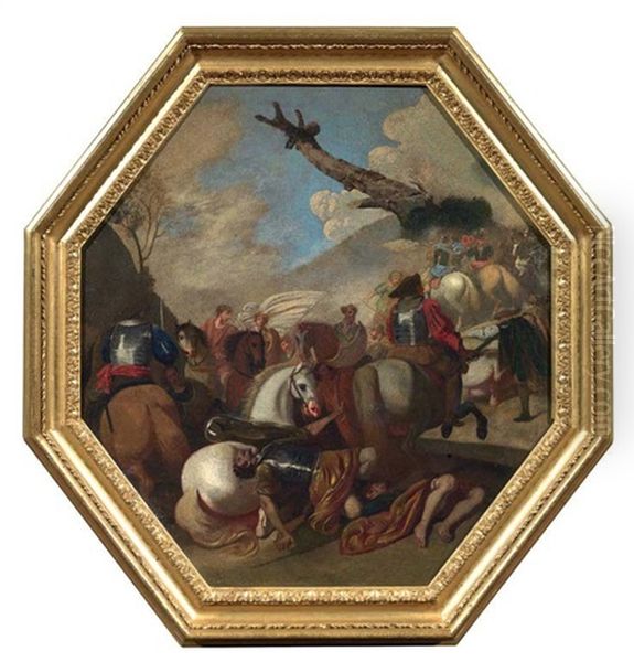 Battaglia Di Cavalleria Oil Painting by Andrea di Leone