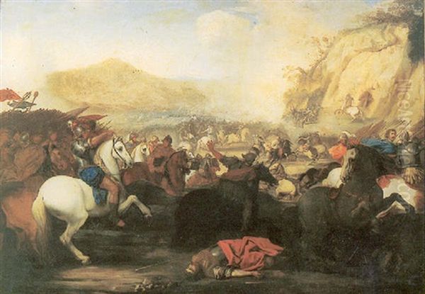 Charge De Cavalerie Oil Painting by Andrea di Leone