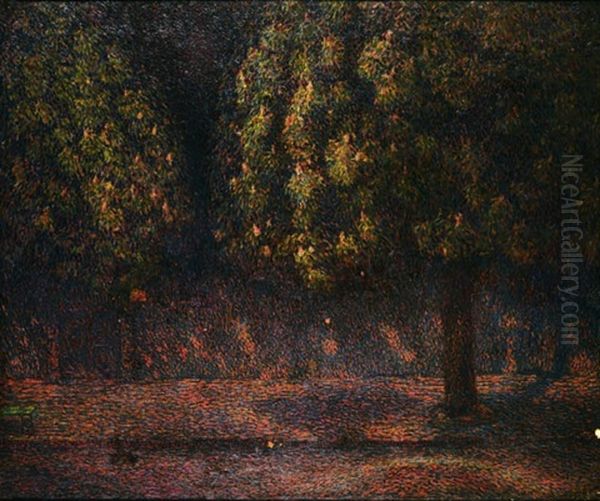 Roma, Villa Borghese Oil Painting by Enrico della (Lionne) Leonessa