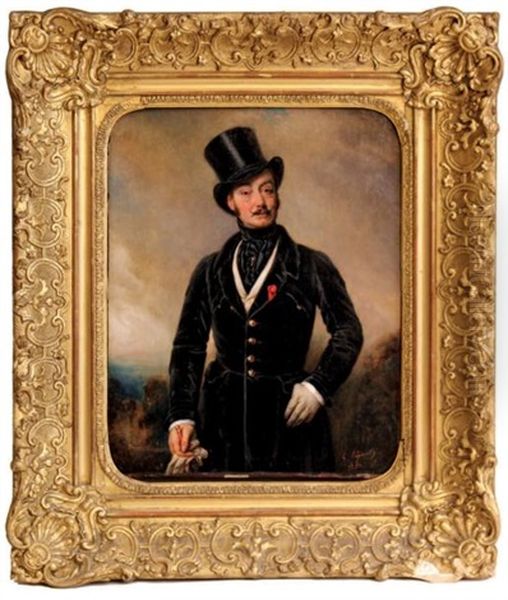 Le Comte De Montaigu Oil Painting by Francois Gabriel Guillaume Lepaulle