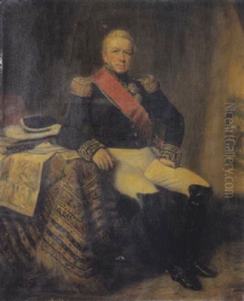 Portrait De Nicolas Joseph, Marquis Maison Oil Painting by Francois Gabriel Guillaume Lepaulle