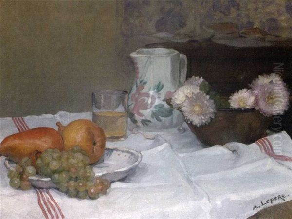 Nature Morte Oil Painting by Auguste Louis Lepere